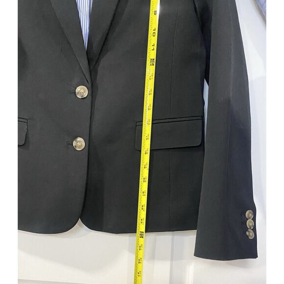 J.Crew Women’s Black Cotton-Blend Blazer Size 4 | NWT Two-Button Workwear Jacket - Picture 6 of 11
